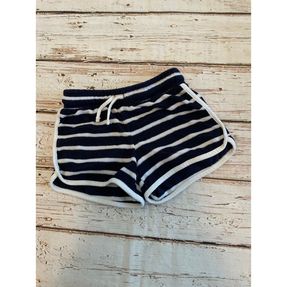 Old Navy Girls Terry Cloth Striped Dolphin Shorts Navy White‎ Size M 8 Summer